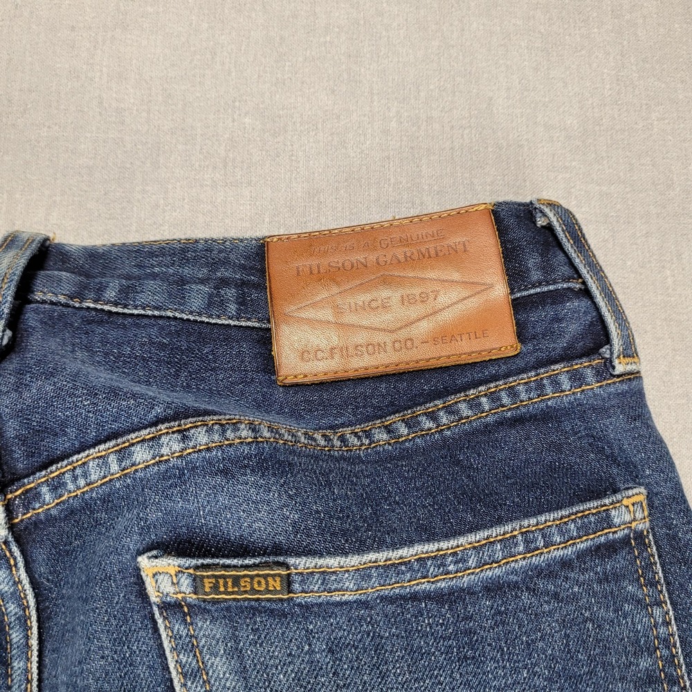 CC Filson Jeans Mens 28×27 Blue Indigo Outdoor Made In USA Denim (Tagged 28/33) - Picture 11 of 14